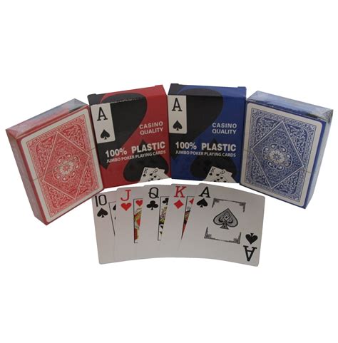 jumbo plastic poker playing cards